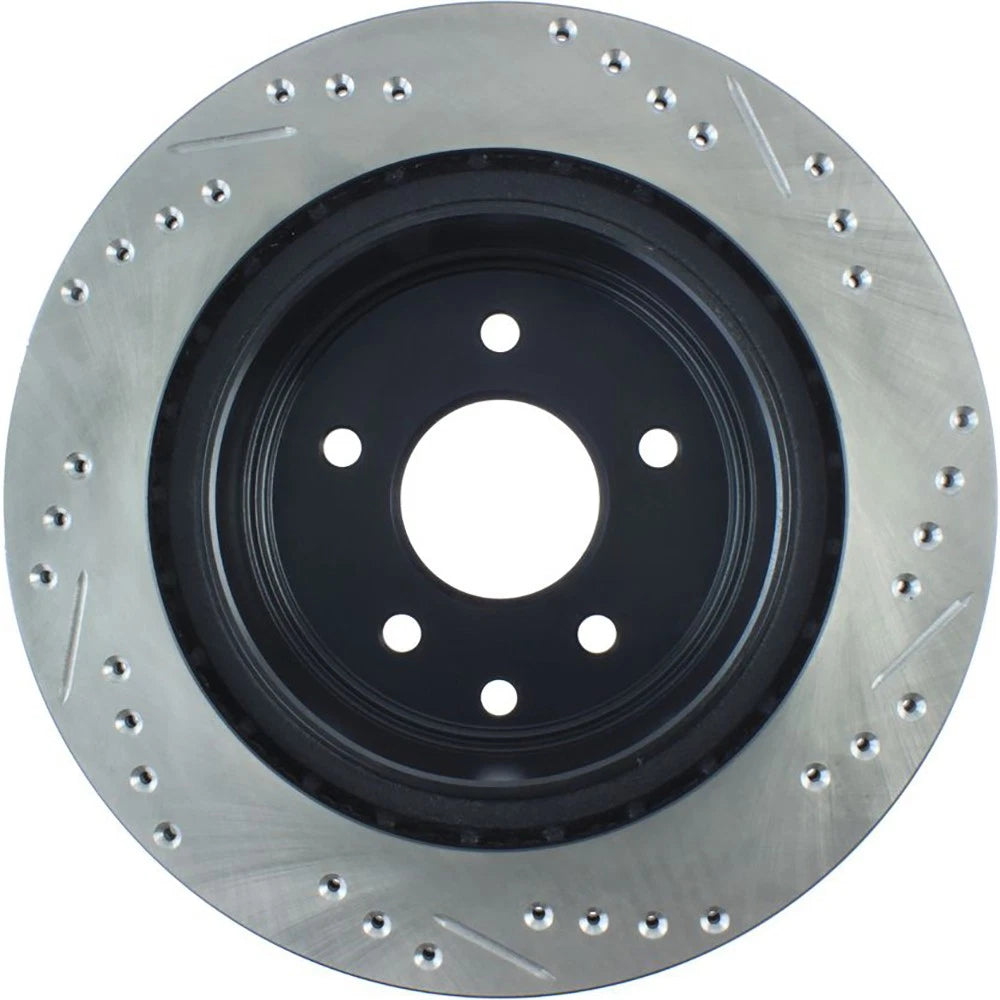 StopTech 127.42088R Rear Right Drilled Brake Rotor for 09-19 370Z / 09-18 Maxima