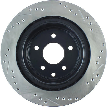 StopTech 127.42088R Rear Right Drilled Brake Rotor for 09-19 370Z / 09-18 Maxima