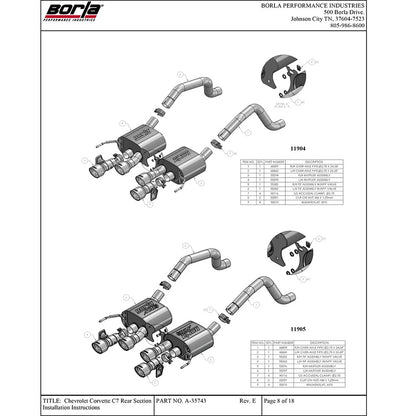 Borla Axle-Back Exhaust System - ATAK | Multiple Fitments (11905)