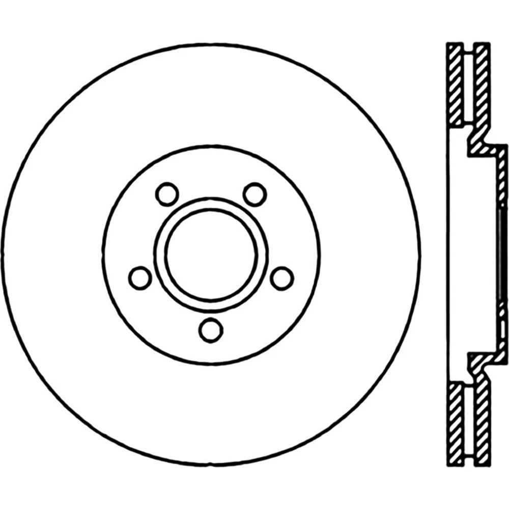 StopTech 127.63053L Front Left Drilled Disc Brake Rotor for 2003-2005 Dodge Neon