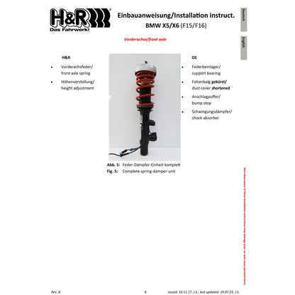 H&R VTF Adjustable Lowering Springs | BMW X6 M (F86) (15-19) (23008-1)
