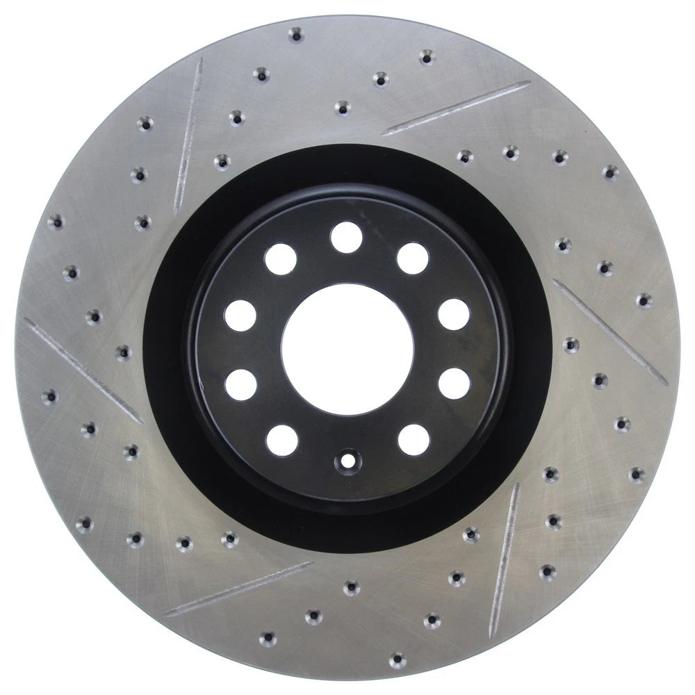 StopTech 127.33112R Front Right Drilled Brake Rotor for 08-13 Audi S3 / 09-11 CC