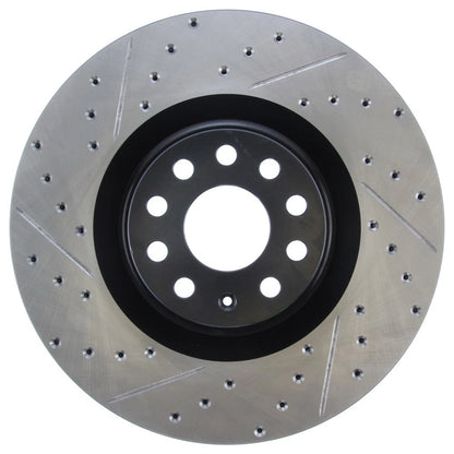 StopTech 127.33112R Front Right Drilled Brake Rotor for 08-13 Audi S3 / 09-11 CC