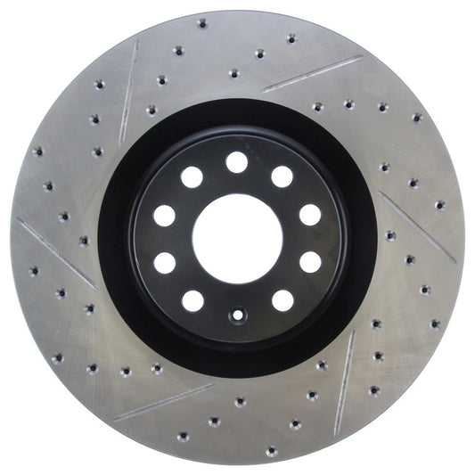 StopTech 127.33112R Front Right Drilled Brake Rotor for 08-13 Audi S3 / 09-11 CC