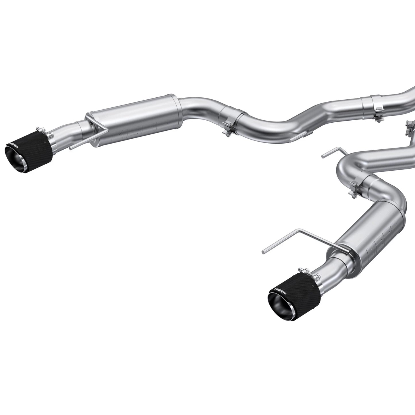 MBRP 3" Race D&S Cat-Back Exhaust w/ CF Tips | Ford Mustang EcoBoost (S72753CF)
