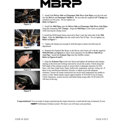 MBRP 3in Cat-Back D&S Rear Street Exhaust w/ 4in Tips - Black | Ford Mustang GT (11-14) (S7258BLK)