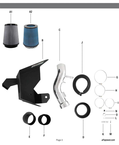aFe Magnum FORCE Stage-2 Cold Air Intake | Ford Mustang V6 3.7L (11-14) (54-12102-P) (SPF5412102-P)