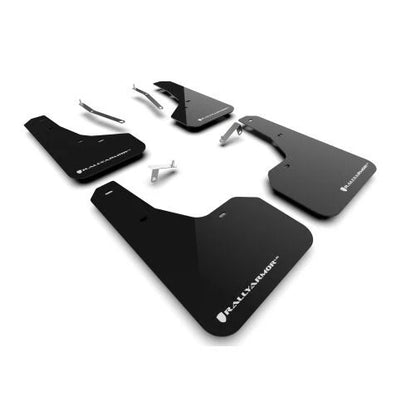 Rally Armor 22-24 Subaru Forester & Wilderness Black UR Mud Flap w/White Logo