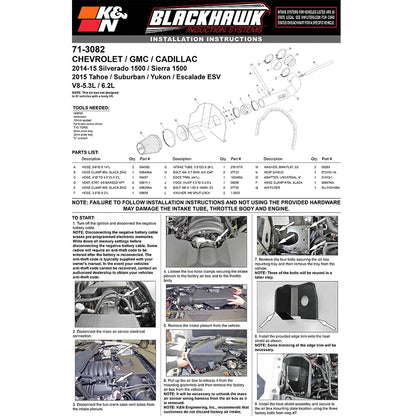 K&N 71 Series Performance Intake Kit | Chevrolet Silverado / GMC Sierra / Suburban / Yukon (14-15) (71-3082)