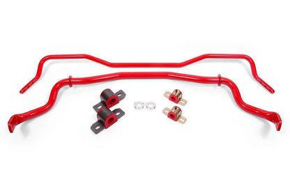 BMR 15-17 S550 Mustang Front & Rear Sway Bar Kit w/ Bushings - Red