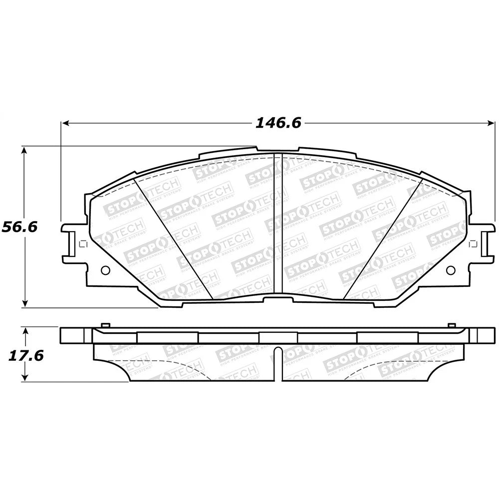 StopTech 308.12110 Front Ceramic Brake Pads Set Kit for 11-16 tC / 09-14 Matrix