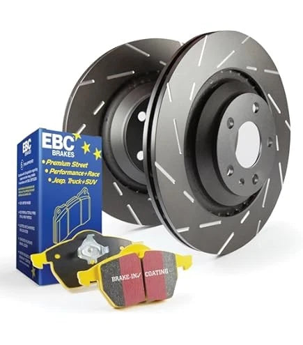 EBC Racing 15+ Dodge Challenger SRT Brakes Bluestuff Street/Track Brake Pads/2 Piece SG Rotor Combo