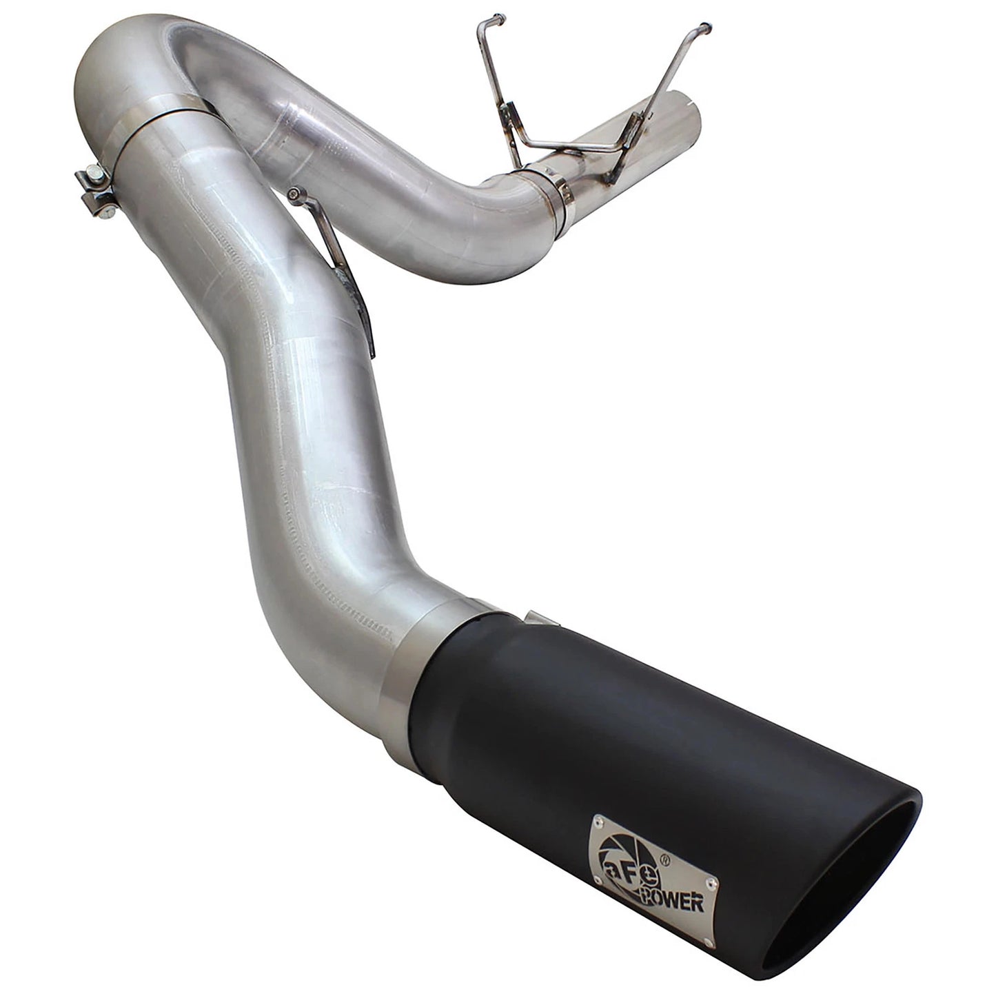 aFe MACHForce XP 5in Large Bore HD DPF-Back Exhaust w/ Black Tip | Dodge Trucks L6 6.7L (49-02051-1B)