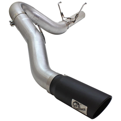aFe MACHForce XP 5in Large Bore HD DPF-Back Exhaust w/ Black Tip | Dodge Trucks L6 6.7L (49-02051-1B)