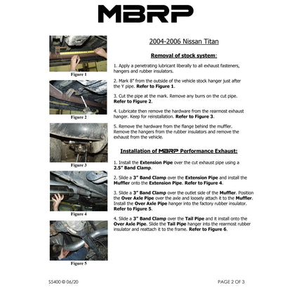 MBRP 3in. Cat-Back Single Side Exit Exhaust | Nissan Titan 5.6L EC/CC (04-06) (S5400AL)