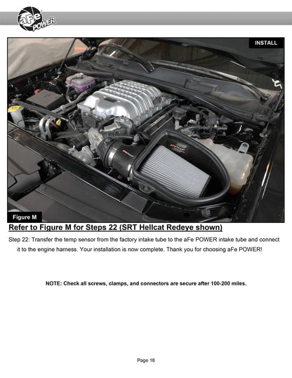 aFe Track Series Stage-2 Carbon Intake | Dodge Challenger 18-23 (57-10001D)