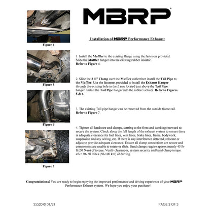 MBRP 2.5in. D&S Cat-Back Single Rear Exhaust | Jeep Wrangler TJ 04-06 4.0L I6 (S5520409)