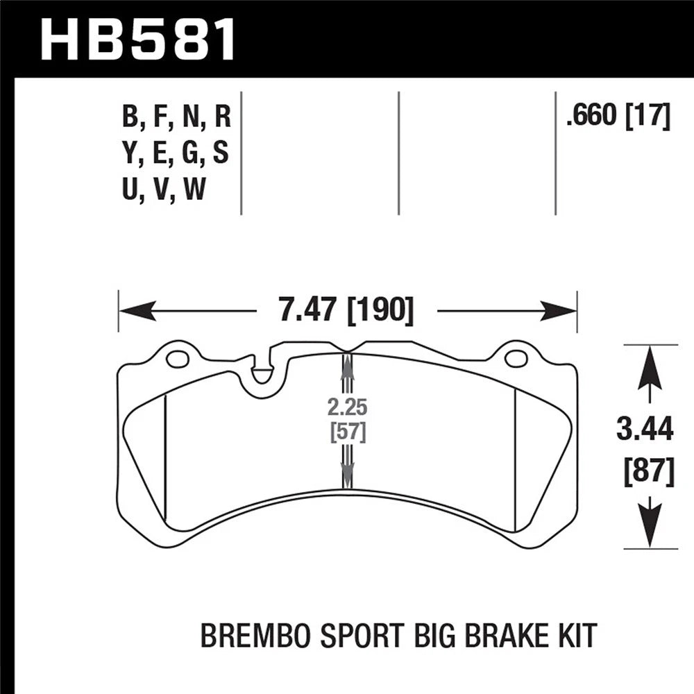 Hawk Performance Street Front Brake Pads | Nissan GT-R R35 (2009) (HB581F.660)