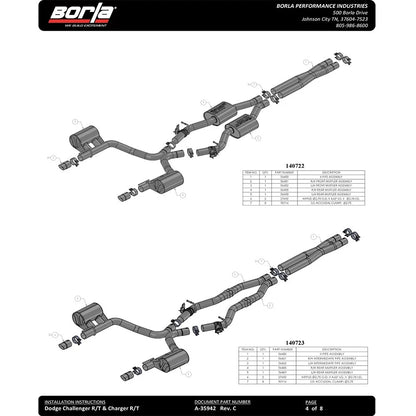 Borla Cat-Back Exhaust System - ATAK | 2016-2018 Dodge Challenger 5.7L (140714)