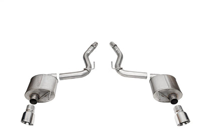 CORSA Sport, Touring / 3.0 in Axle-Back 4.5 in Slash Tips | 2024 Mustang GT Coupe (21252, 21256)