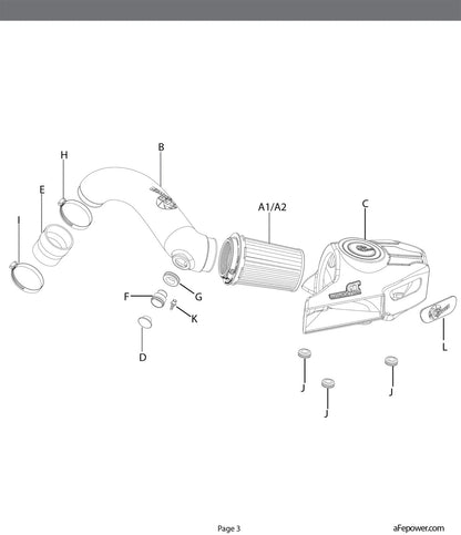 aFe Momentum GT Pro 5R Cold Air Intake | VW Golf R I4-2.0L (15-18) (50-70036R)