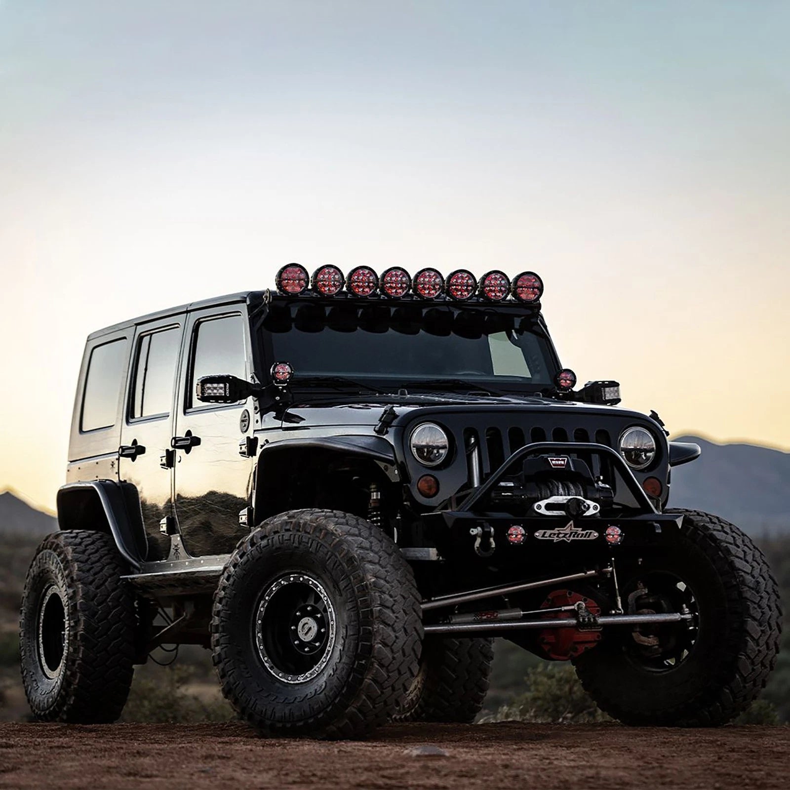 Rigid Industries Rigid 360-Series LED Light - 4in / Driving / Red Backlight / Pair (RIG36116)