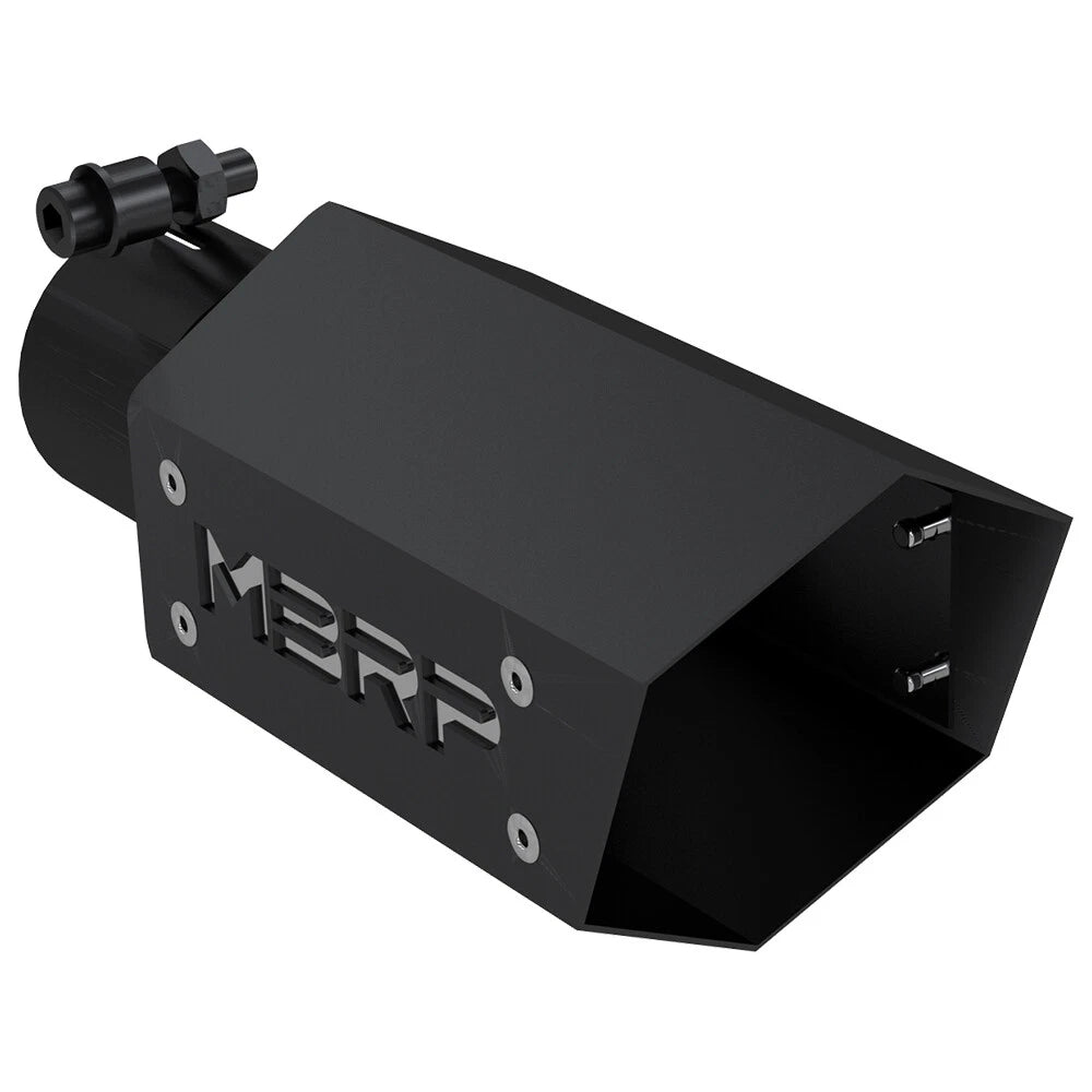 MBRP Single Wall Hex Angle Cut 4-Inch Outlet | Universal (T5173BLK)