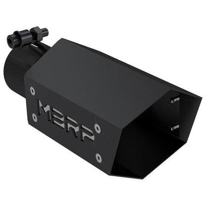 MBRP Single Wall Hex Angle Cut 4-Inch Outlet | Universal (T5173BLK)