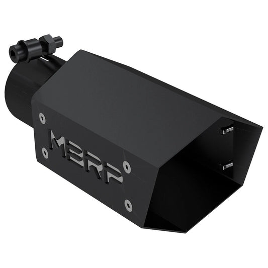 MBRP Single Wall Hex Angle Cut 4-Inch Outlet | Universal (T5173BLK)