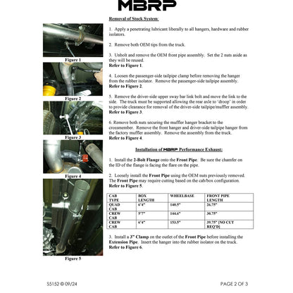 MBRP 2.5in Cat-Back Dual Split Rear Exhaust w/ 4.5in Tip | Ram 1500 5.7L (18-24) (S5152AL)