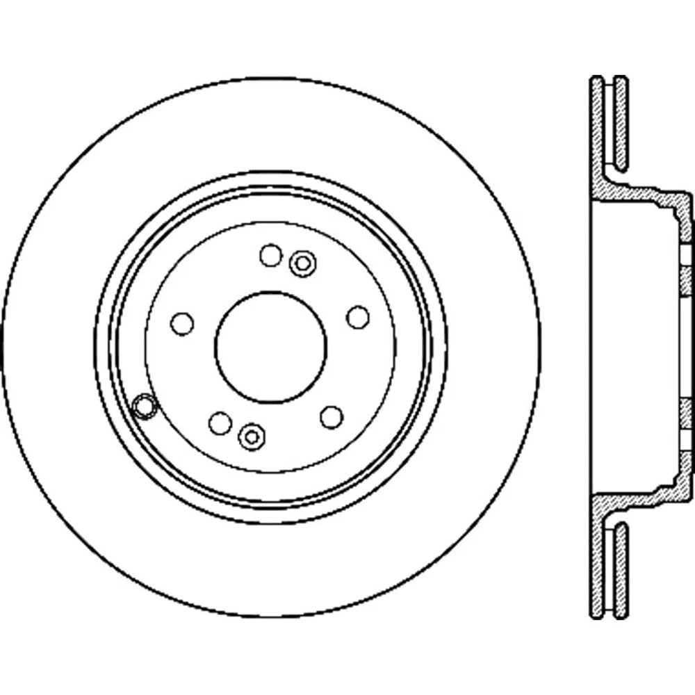 StopTech 127.51035R Rear Right Drilled Slotted Brake Rotor for 2010-2016 Genesis
