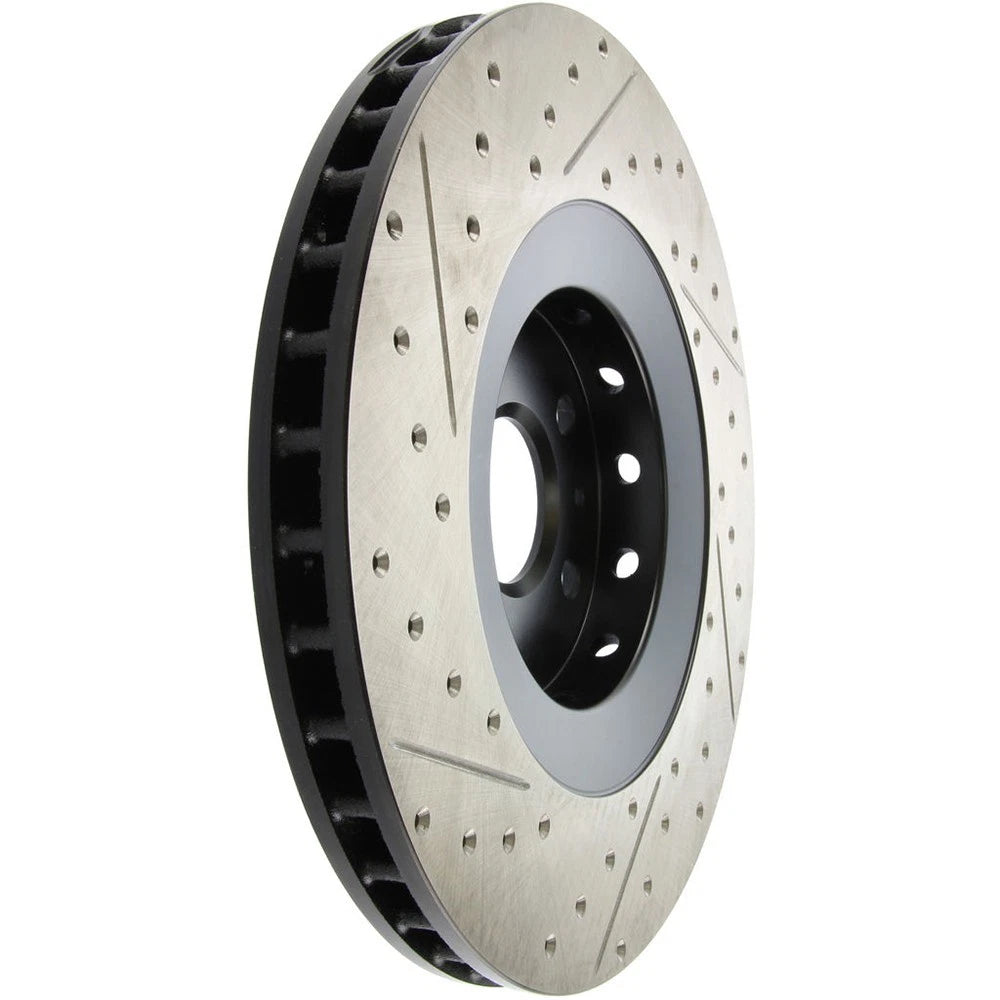 StopTech 127.62128L Front Left Drilled Disc Brake Rotor for 2009-15 Cadillac CTS