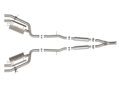 aFe Gemini XV 3in to Dual 2-1/2in SS Cat-Back Exhaust w/ Cut-Out | Kia Stinger (22-23) (49-37024)