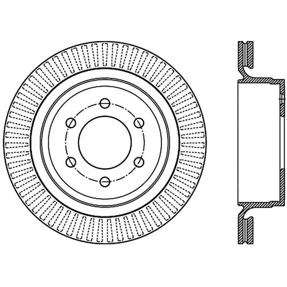 StopTech 126.65135SL Rear Left Slotted Brake Disc Rotor for 2012-2020 Ford F-150
