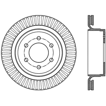 StopTech 126.65135SL Rear Left Slotted Brake Disc Rotor for 2012-2020 Ford F-150