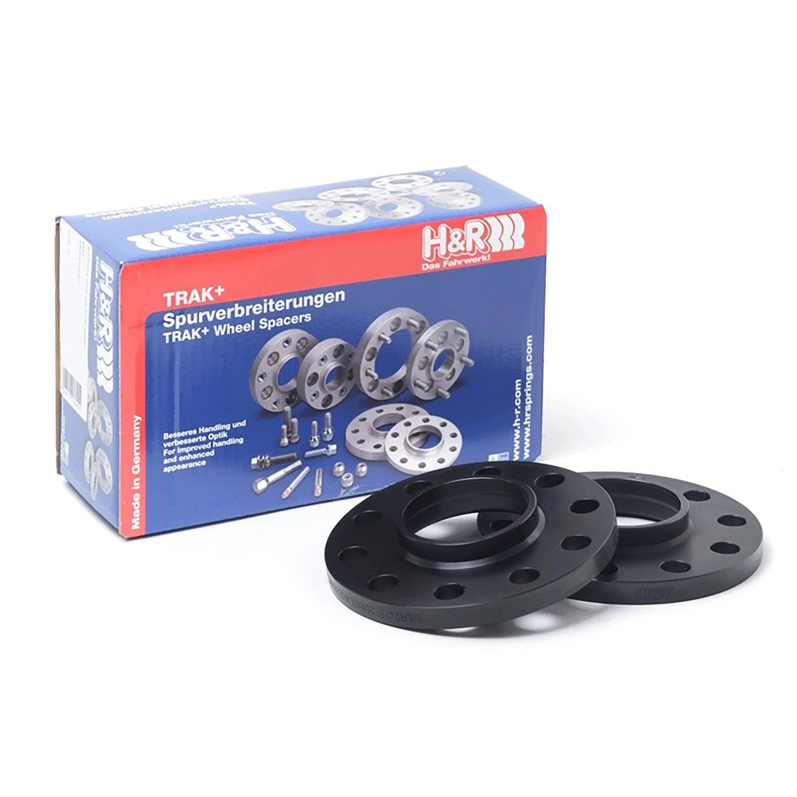 H&R 28957161SW DR Black 14 mm Wheel Spacers Kit for 2007-15 Audi / 97-24 Porsche