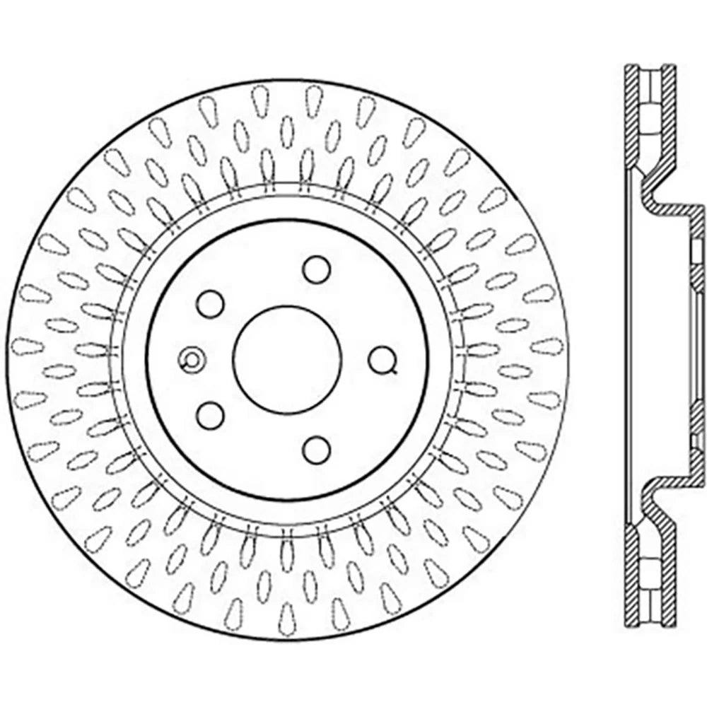 StopTech 127.62124L Front Left Drilled Brake Rotor for 2010-15 Camaro / 14-17 SS