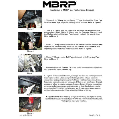 MBRP 3in. Cat-Back Single Side Exit | Dodge Dakota 3.7L/4.7L (05-07) (S5134AL)