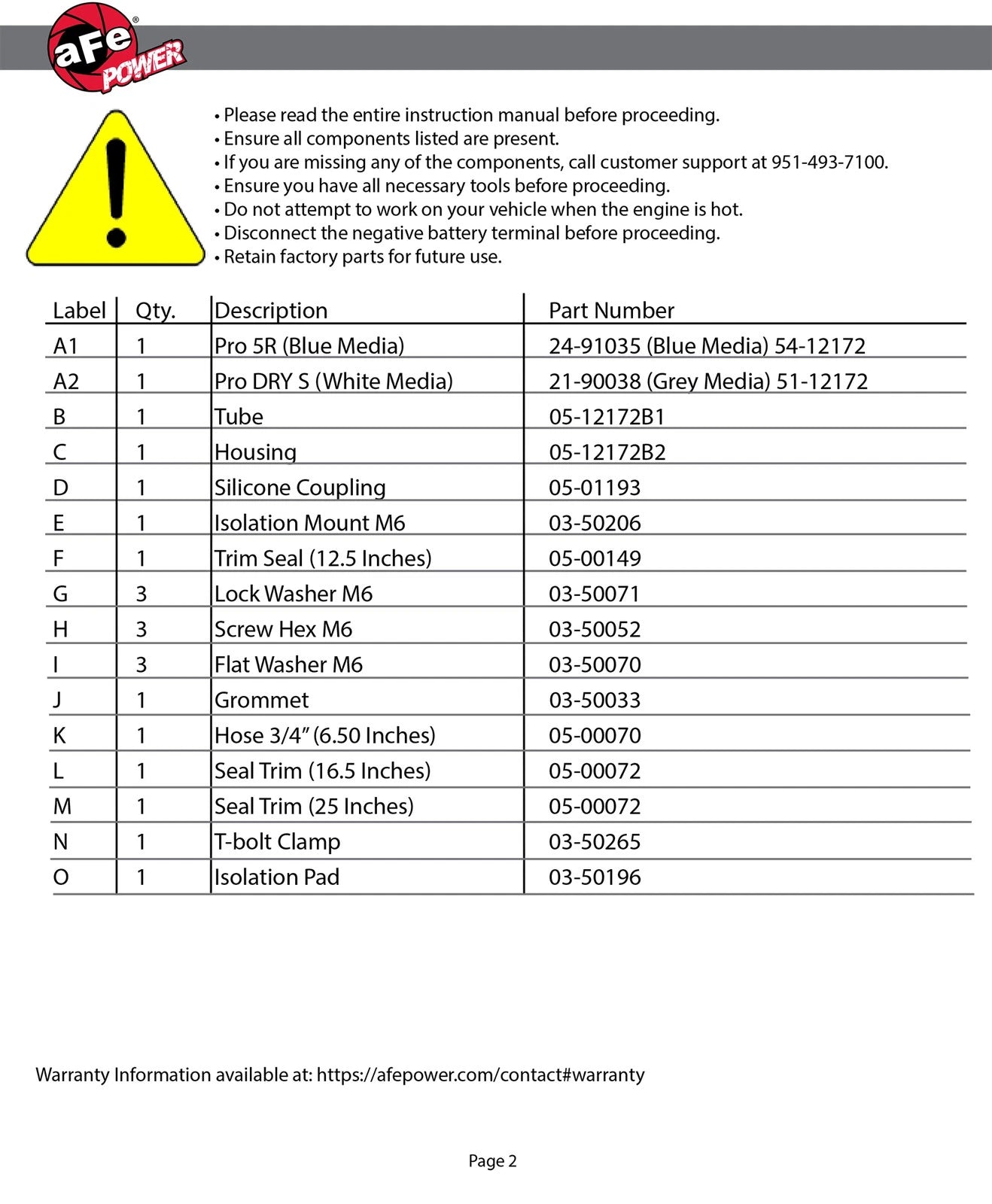 aFe Magnum FORCE Stage-2 Cold Air Intake | Dodge Challenger/Charger / Chrysler 300 SRT8 (51-12172)