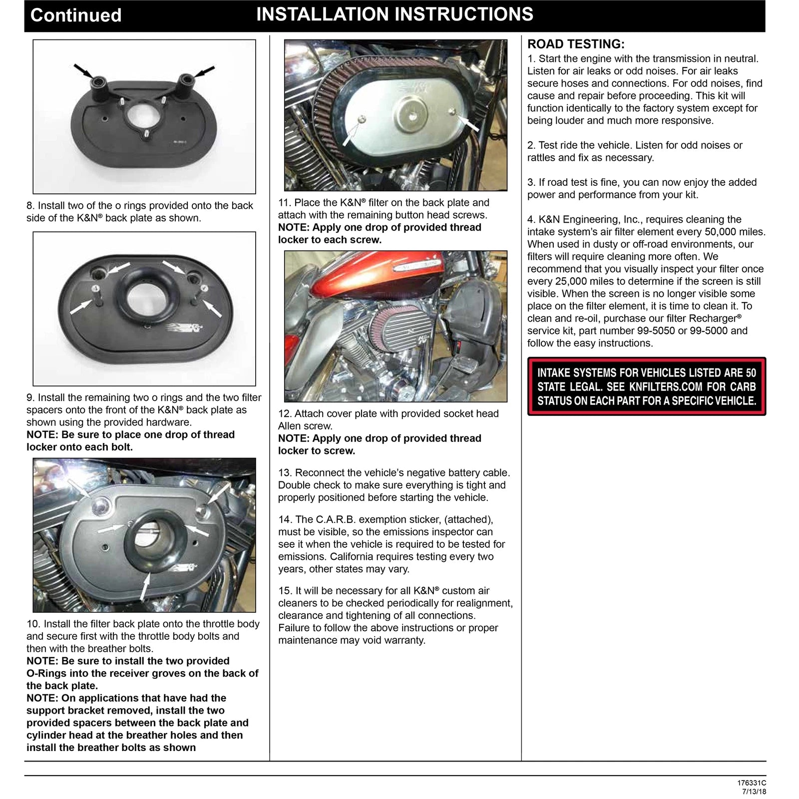 K&N Street Metal Intake System | Harley-Davidson Road King (12-16) RK-3952