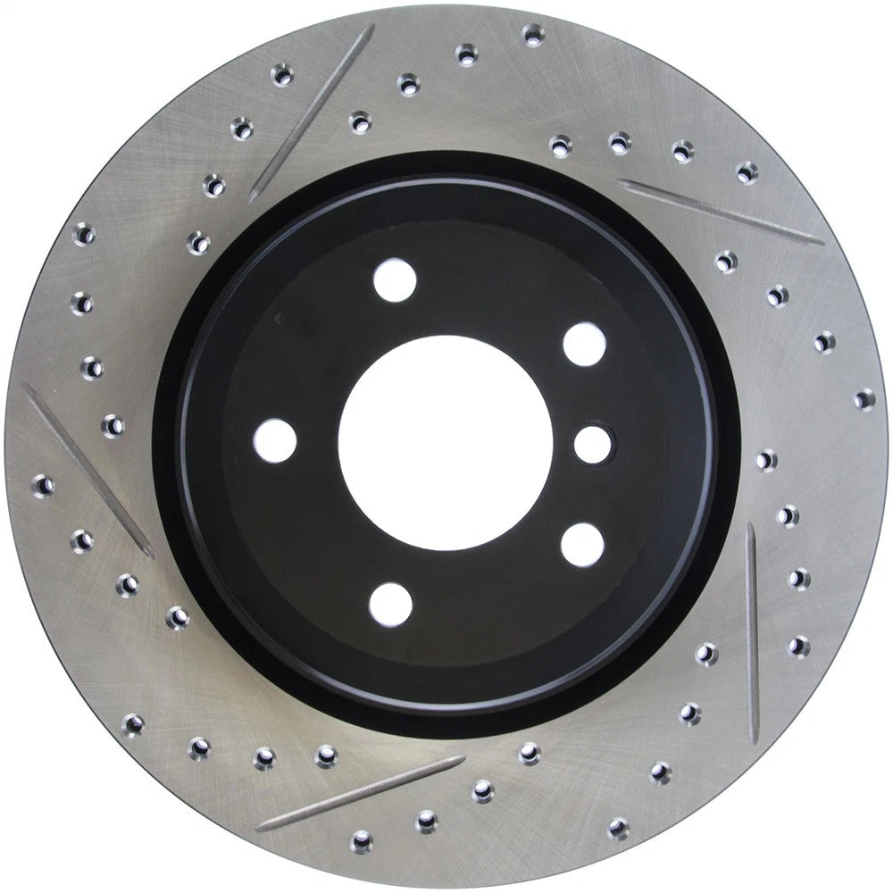 Stoptech Slotted And Drilled Rear Brake Rotor | 2006 BMW 330 and 2007-2009 BMW 335 (127.34080L)