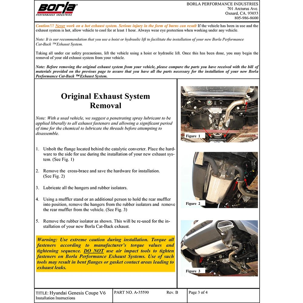 Borla Cat-Back Exhaust System - S-Type | 2010-2016 Hyundai Genesis Coupe 3.8L (140345)