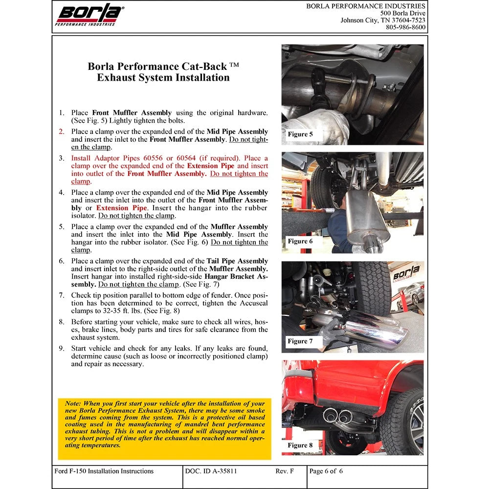 Borla Cat-Back Exhaust System - Touring | Multiple Fitments (140617)