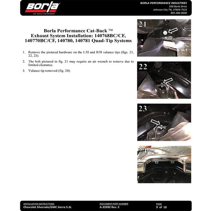 Borla Cat-Back Exhaust System - Touring | Multiple Fitments (140780)