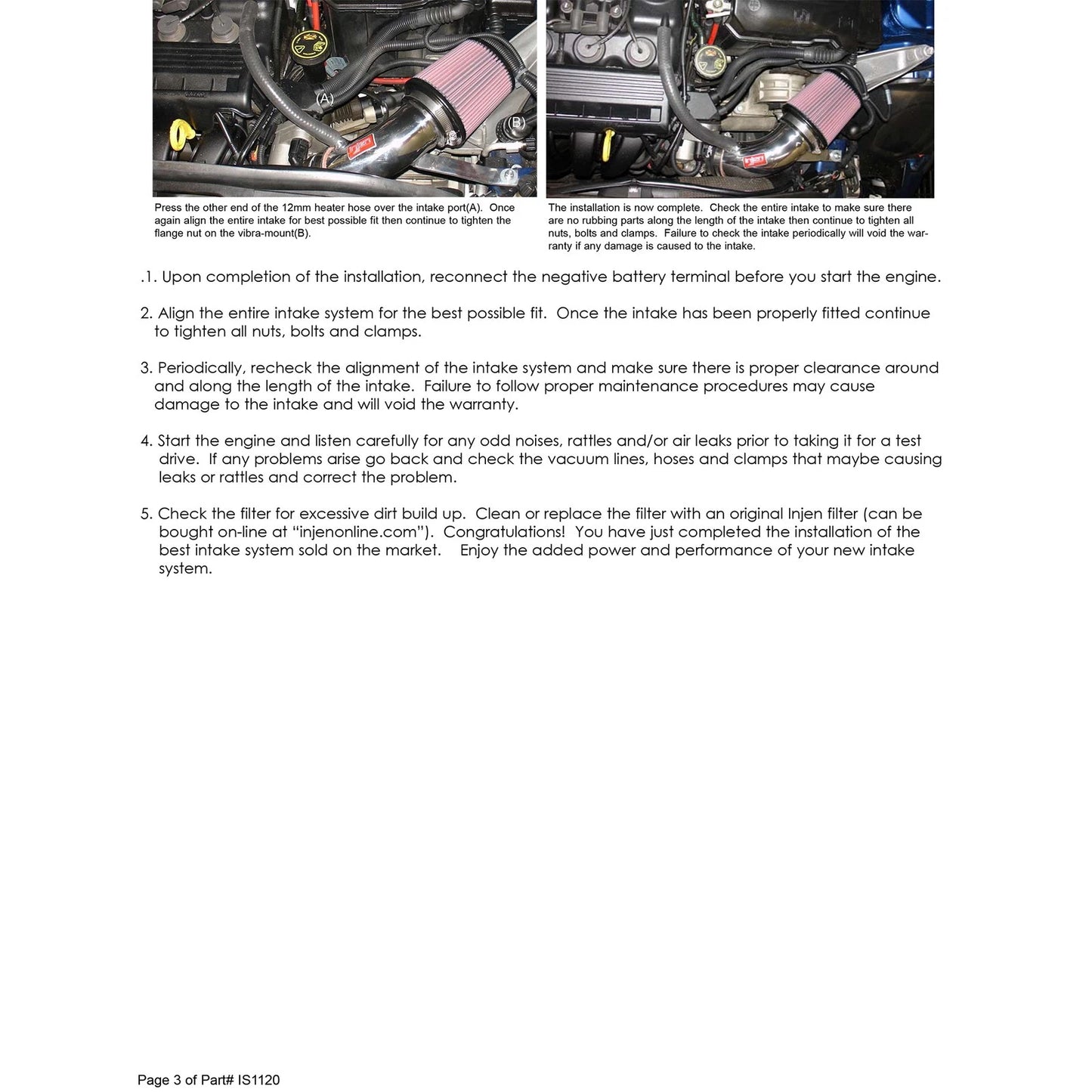 Injen Polished Short Ram Intake | Mini Cooper N/A (Non S) (00-06) (IS1120P)