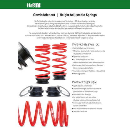 H&R VTF Adj Lowering Springs | Audi A4/A5 (17+) B9 (23007-1)