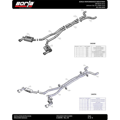 Borla Cat-Back Exhaust System - ATAK | 2012-2015 Chevrolet Camaro Coupe 6.2L (140495)