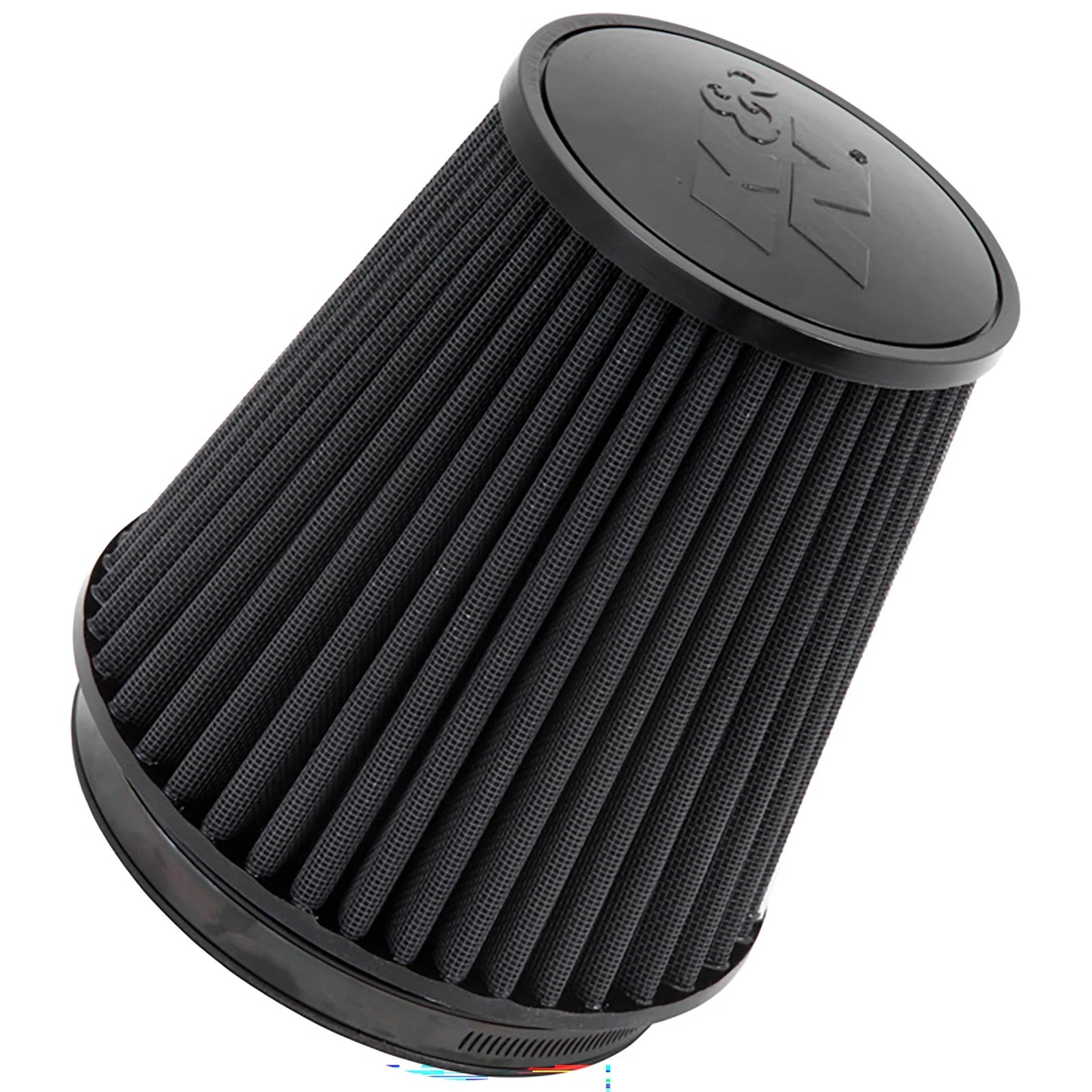 K&N RU-3101HBK Universal Round Tapered High Flow Washable Air Filter for Intake