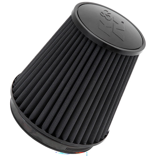 K&N RU-3101HBK Universal Round Tapered High Flow Washable Air Filter for Intake