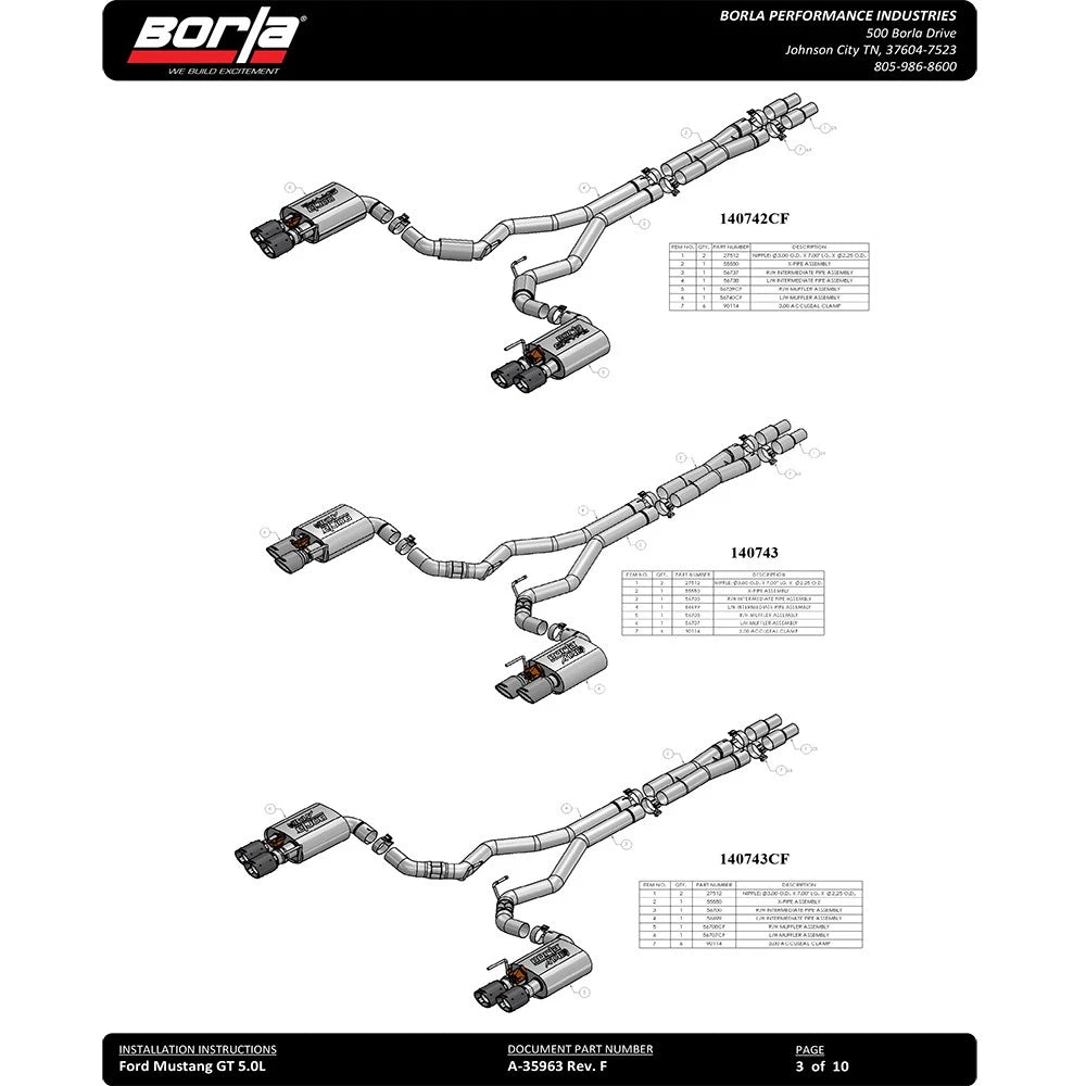 Borla ATAK Cat-Back Exhaust | 2018 Ford Mustang GT (140743)